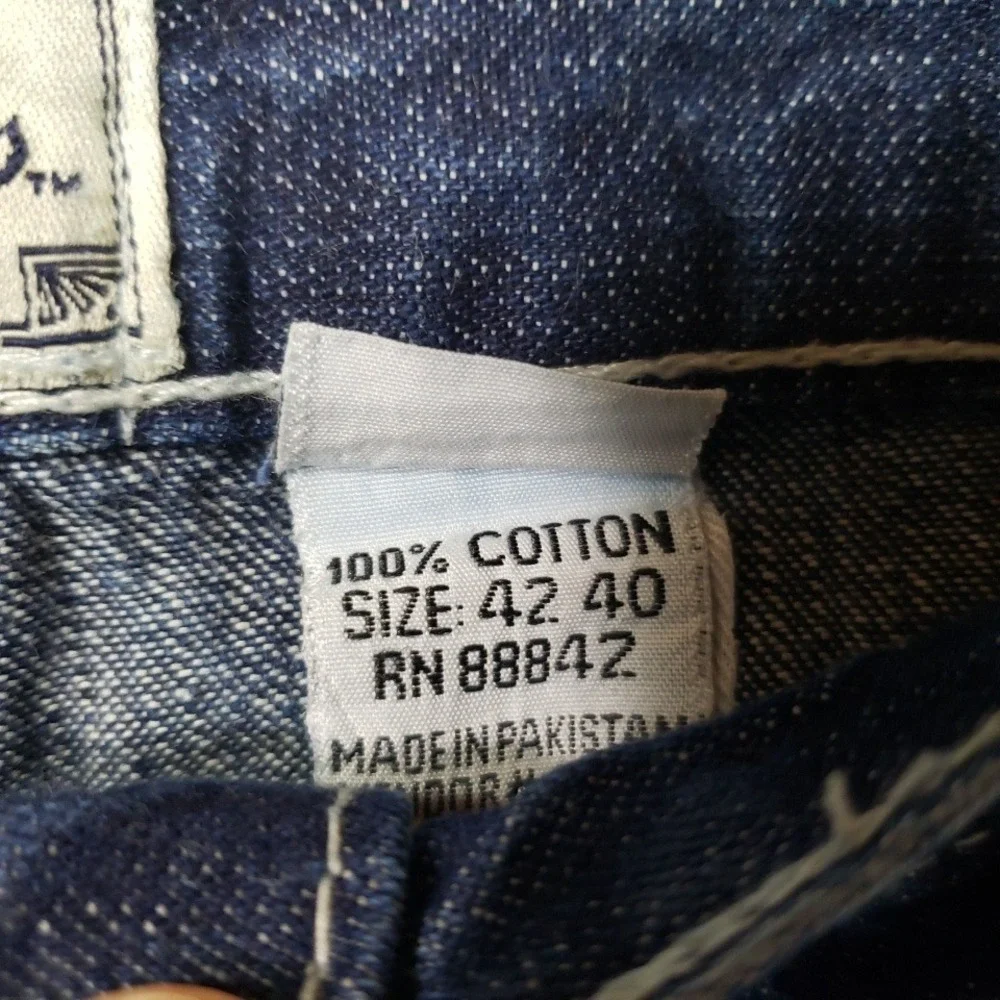 Liberty Blues Mens 42x30 Carpenter Jeans Dark Wash Blue Relaxed Fit Workwear